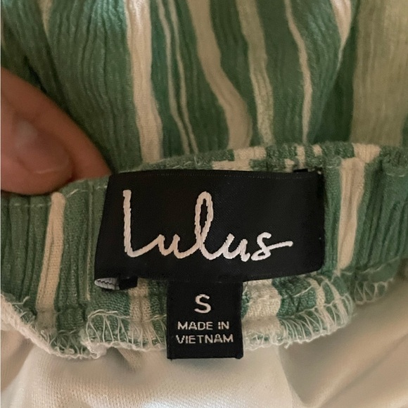 Lulu’s Oceanside Adventure Striped Backless Skater Dress Green - Picture 10 of 11